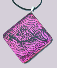 Doodles Funky Fish Dichroic Pendant Doodles Funky Fish Dichroic Pendant
